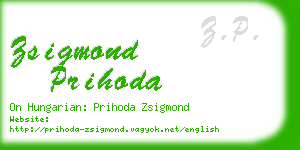 zsigmond prihoda business card